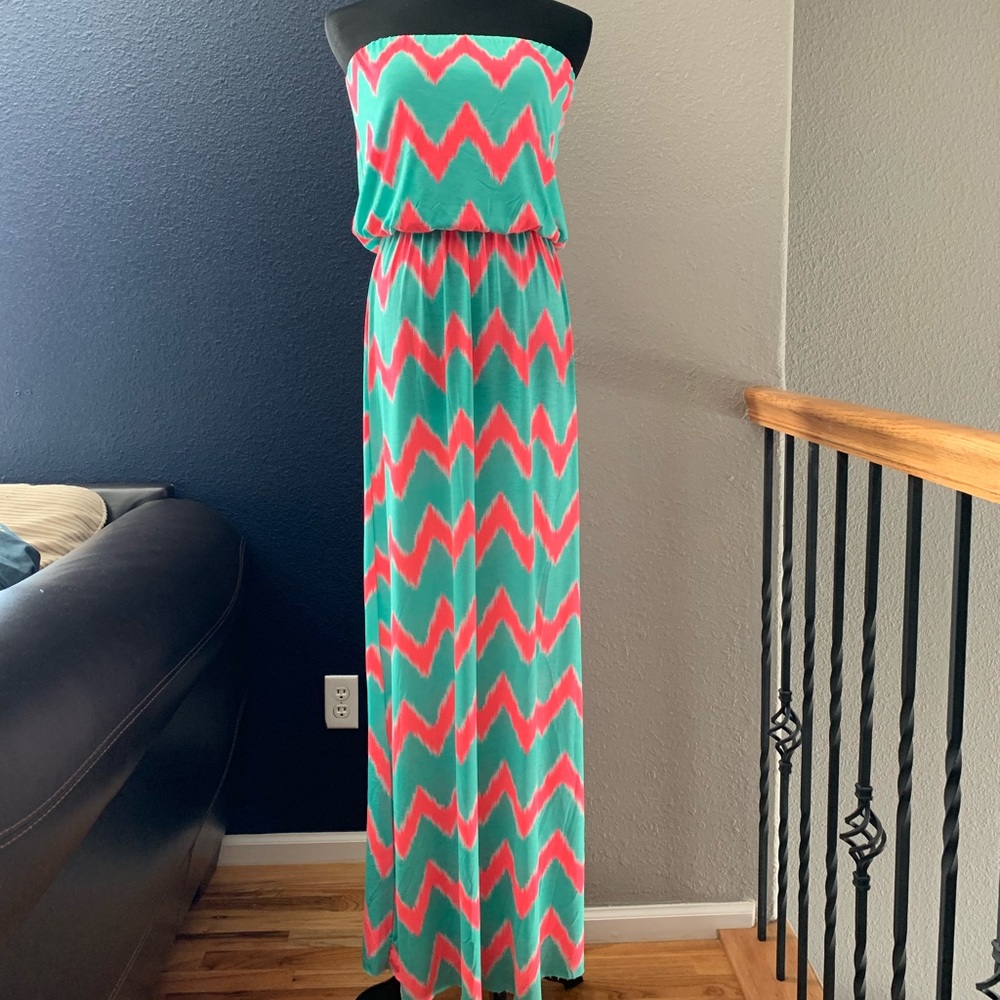 Chevron Maxi Dress